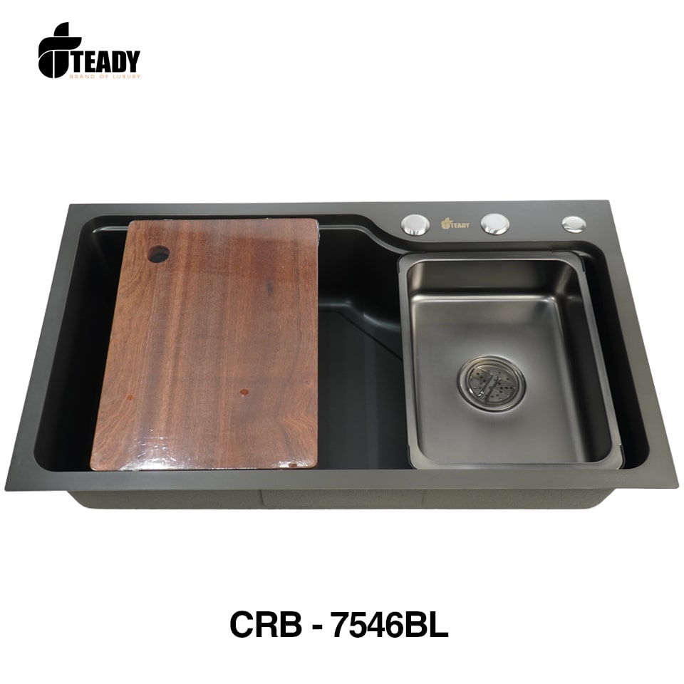 Chậu rửa bát NANO 1 hố cao cấp CRB 7546BL Đen Nano 