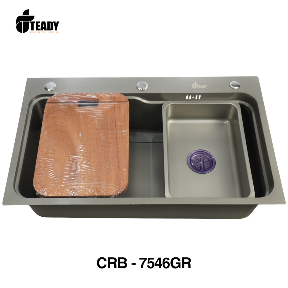 Chậu rửa bát NANO 1 hố cao cấp CRB 7546GR Nano Xám