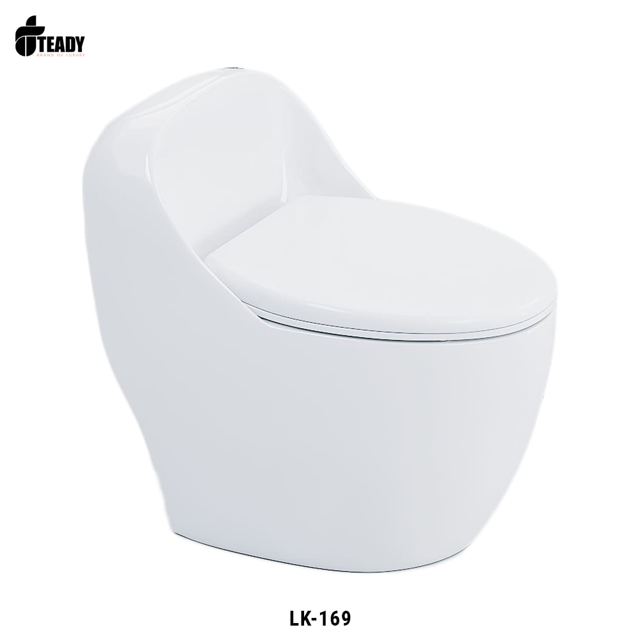 Bồn cầu liền khối cao cấp LK-169 hình quả trứng