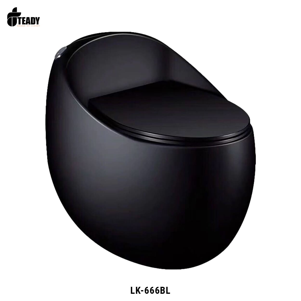 Bồn cầu liền khối cao cấp LK-666BL hình quả trứng