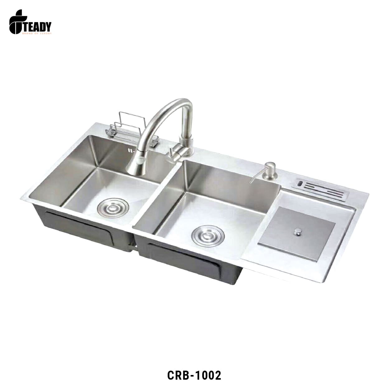 Chậu rửa bát Inox 3 hố cao cấp CRB-1002