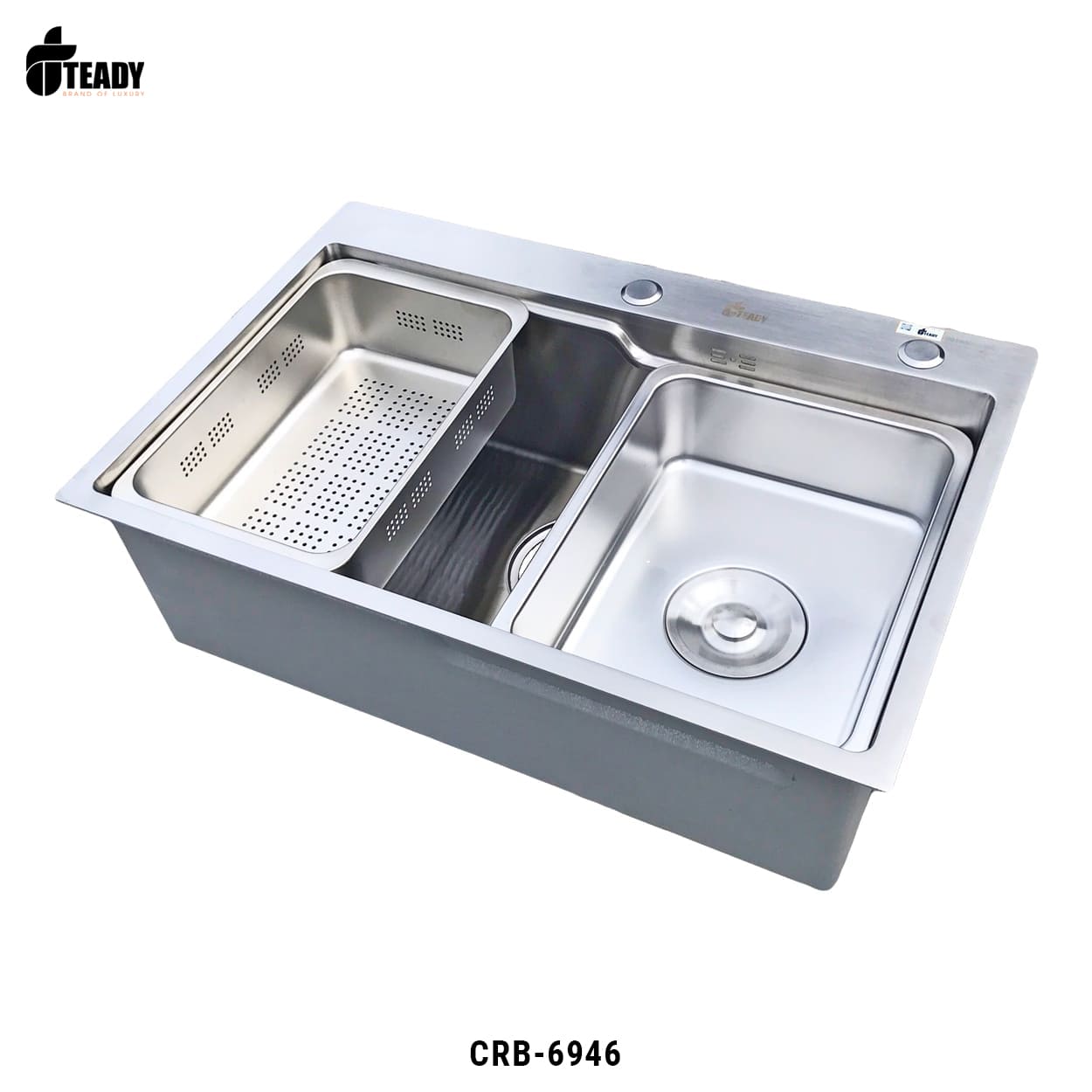 Chậu rửa bát Inox 1 hố cao cấp CRB-6946