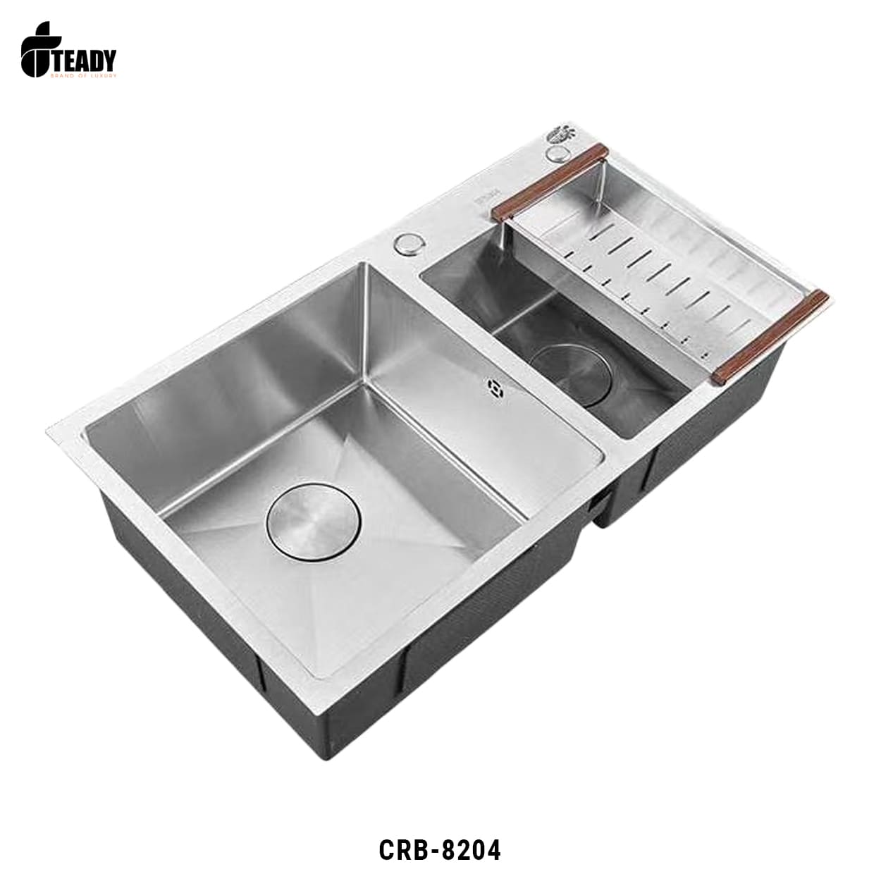 Chậu rửa bát Inox 2 hố cao cấp CRB-8204
