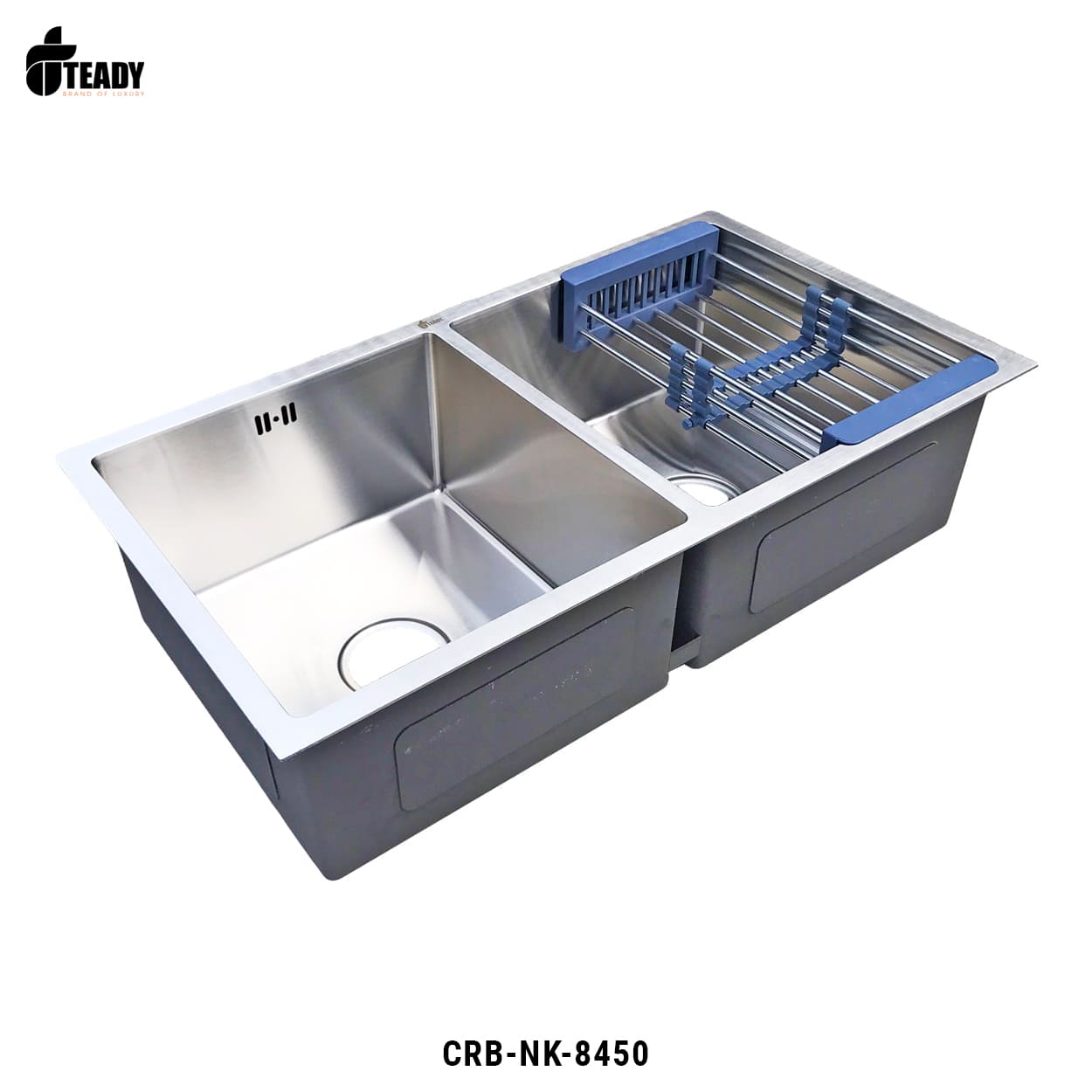 Chậu rửa bát Inox 2 hố nhập khẩu cao cấp CRB-NK-8450