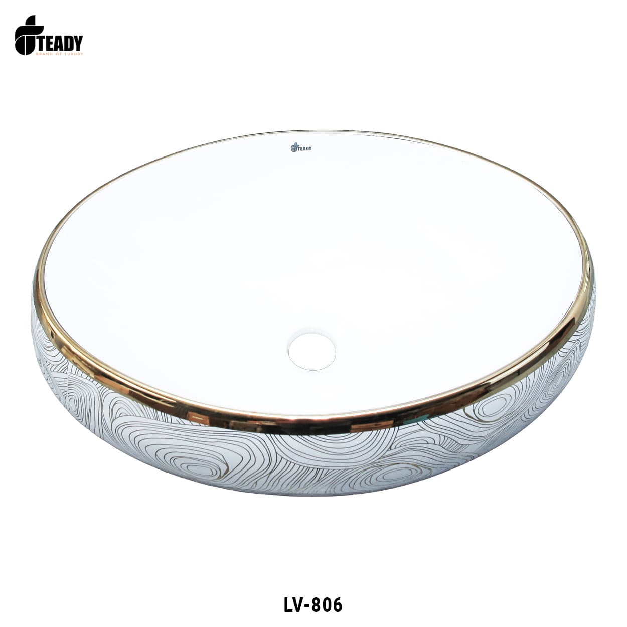 Lavabo dương bàn cao cấp mạ vàng LV-806