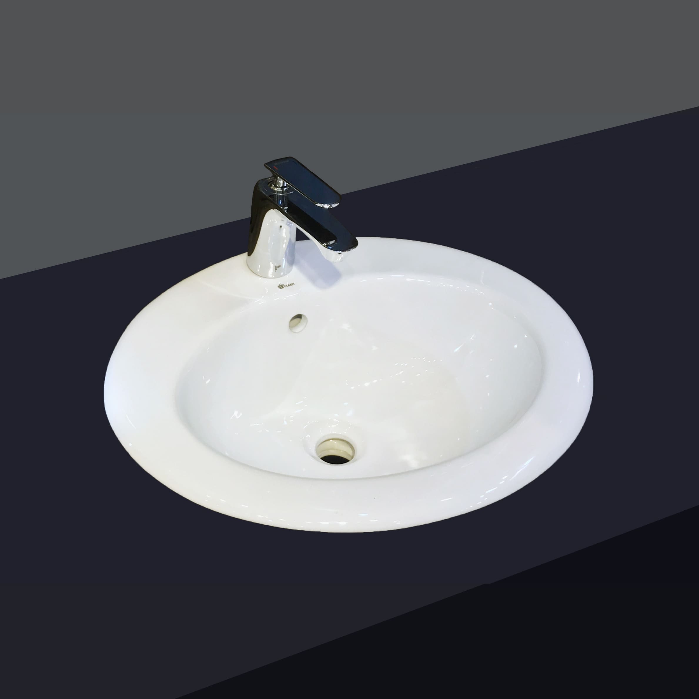 Lavabo âm bàn dương vành cao cấp LV-2001