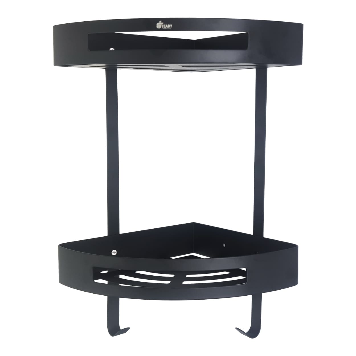 Kệ treo góc mạ tĩnh điện chân không đen KGD