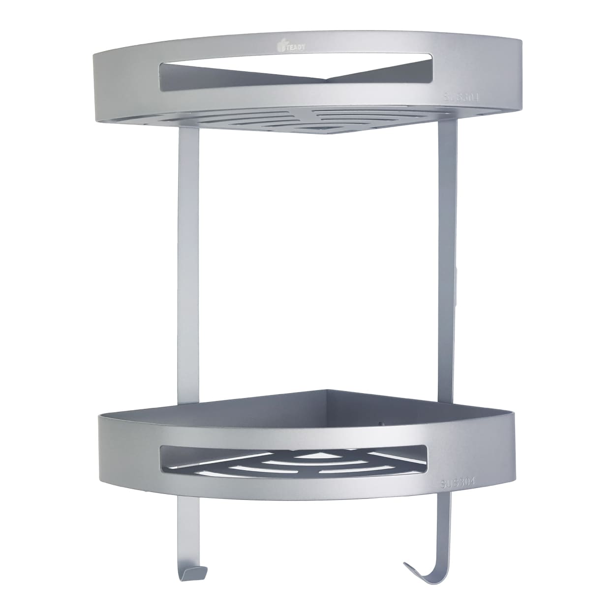 Kệ treo góc mạ tĩnh điện chân không xám KGX